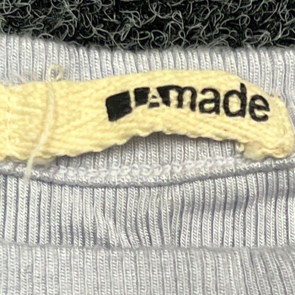 LAmade Ribbed Light Blue Tank Top Women XS White Micromodal Spandex Basic Cami - Picture 2 of 6